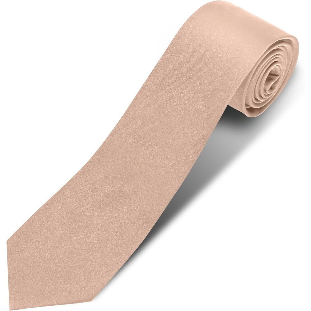 Men's Tan Solid Pure Color 3.15" (8cm) Necktie Plain Formal Business Ties